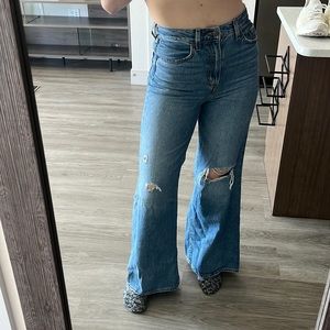 Levi high loose flare denim pants